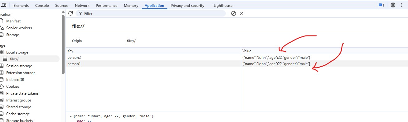 removeItem Preview Example 1